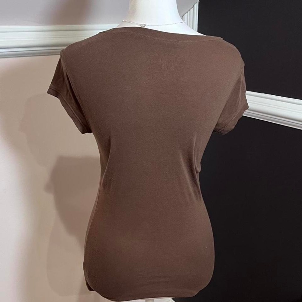 y2k limited too brown babydoll top xs - Picture 3 of 6